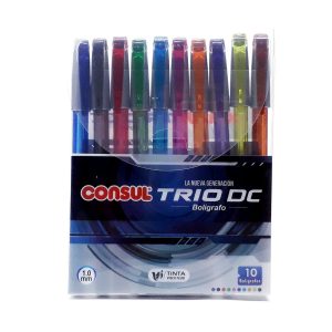 BOLIGRAFO CONSUL  TRIO   GEL 0,7   X 10 SURTIDOS