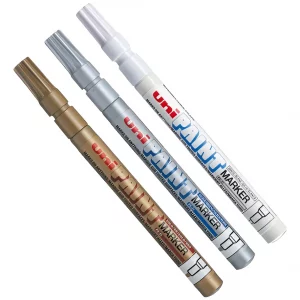 MARCADOR UNI ORO - PLATA - BLANCO FINO