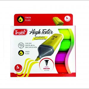 MARCADOR RESALTADOR TRABI HIGH TEXTER X 4